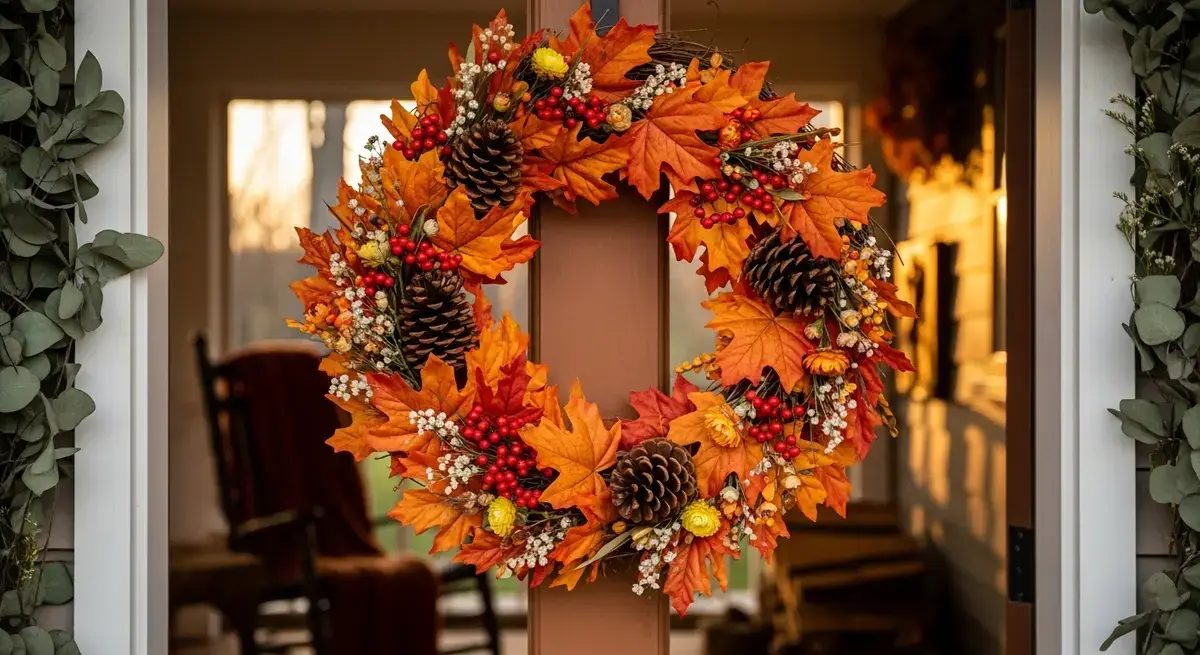 How to make a beautiful autumn wreath for your front door