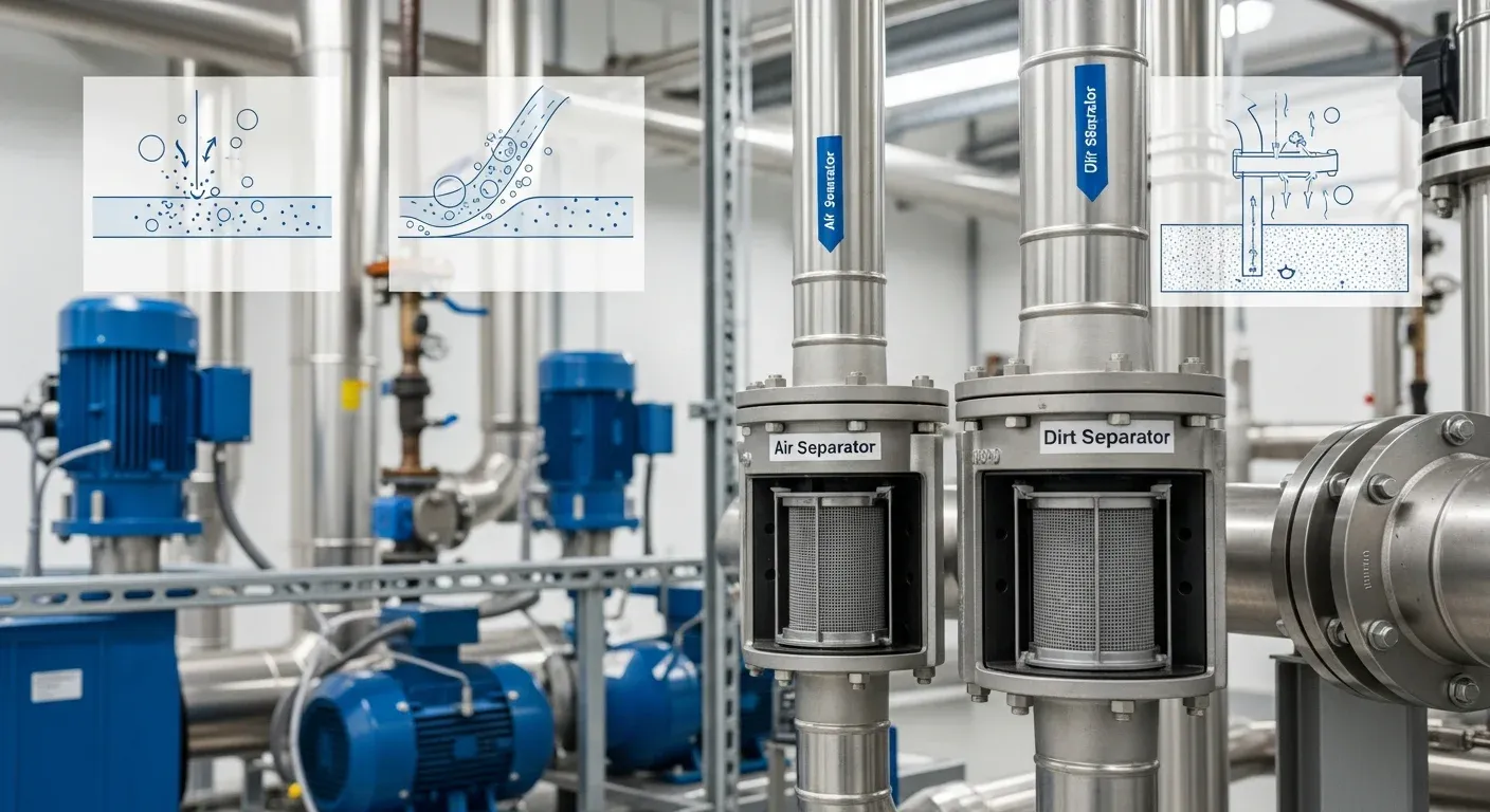 Why Air & Dirt separators are essential for optimal HVAC performance?